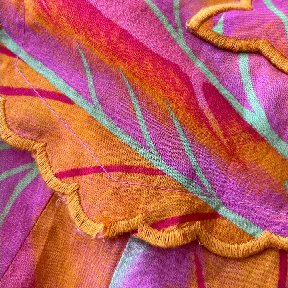 Anthropologie Farm Rio Bright Forest Midi Dress Size Medium - Picture 6 of 7